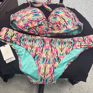 Shade & Shore Vibrant Multicolor Bikini Set